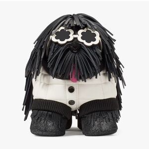 Kate Spade Shaggy Fringe 3D Dog Crossbody Star Sunglasses Black White